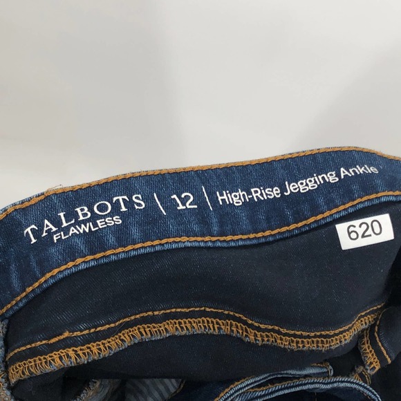 Talbots Flawless Jeggings High Rise Ankle Cut Dark Wash Size 12 - Picture 7 of 8